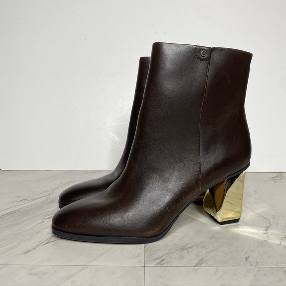 Franco Sarto Tiera Brown Leather Bootie 8 1/2 M - Picture 16 of 16